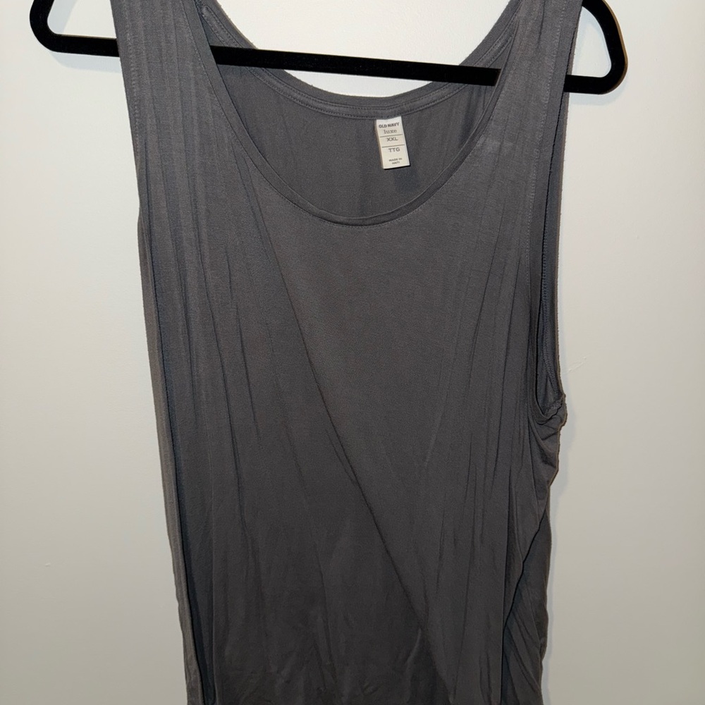 Old Navy Gray Tank Top with Scoop Neck